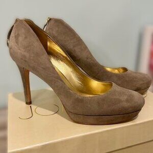 Joan & David Suede Platform Stiletto Heels, Size 7.5